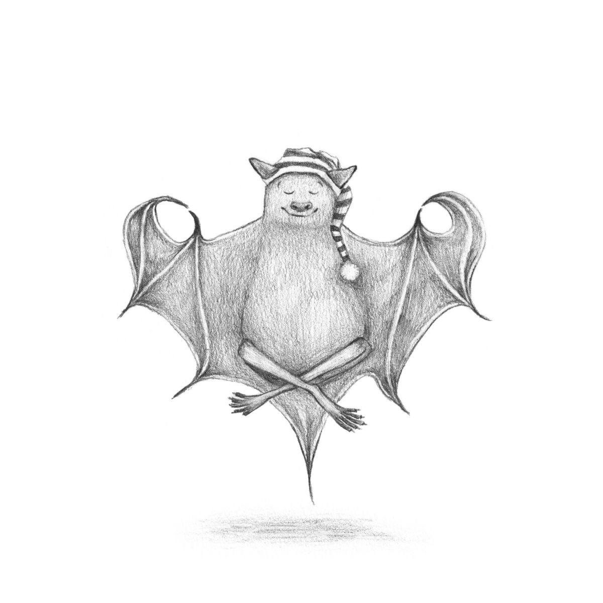 meervleermuis in wintermeditatie